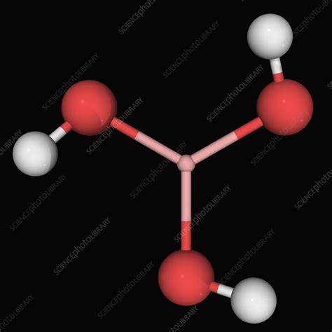 Boric acid molecule - Stock Image - F004/5573 - Science Photo Library