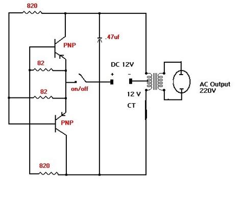 inverter 12V to 220V - Free Electronic Diagram Circuit