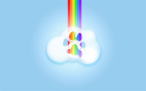 Rainbow Dog Paw Wallpaper (1920x1200) : wallpaper