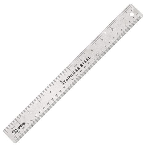 Enday Metal Ruler 12 Inch Stainless Steel Straight Edge Ruler, Pack of 1 - Walmart.com