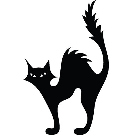 Cat Kitten Halloween Silhouette Clip art - black cat png download ...