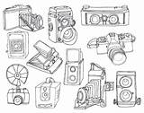 Polaroid Camera Tumblr Sketch Coloring Page sketch template