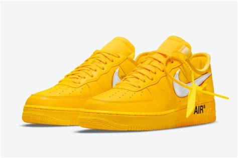 Off-White Nike Air Force 1 Low Lemonade University Gold DD1876-700 ...