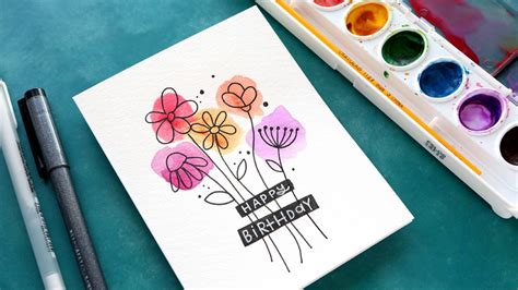 EASY DIY Watercolor Card – Budget Friendly Paints! – kwernerdesign blog