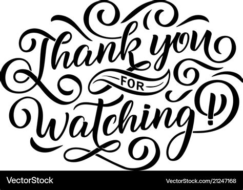 Thank you for watching cover banner template Vector Image