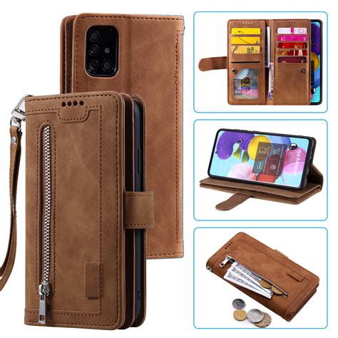 Dteck Wallet Case For Samsung Galaxy A51 4G, Matte PU Leather Case ...