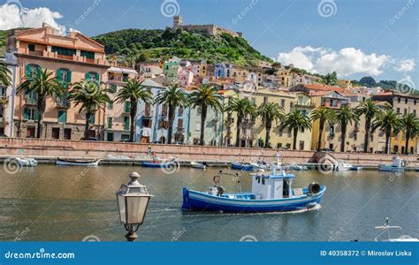 Bosa And The Old Castle, Oristano, Sardinia Stock Photo - Image: 40358372