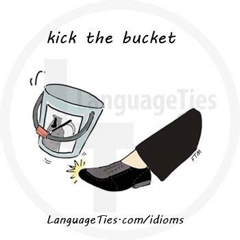 Meaning of kick the bucket in the LingoTies English Dictionary