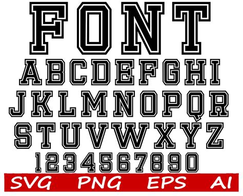 Varsity font svg College font svg Sport font svg Baseball font - Etsy ...