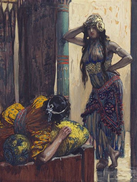 Jezebel Advises Ahab by James Tissot - Artvee in 2021 | Biblical art, Jezebel, Classic art