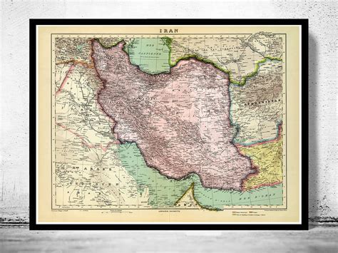 Old Map of Iran 1931 Vintage Map Wall Map Print - VINTAGE MAPS AND PRINTS