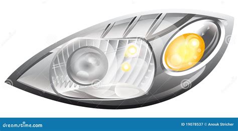 Headlight stock vector. Illustration of crystal, light - 19078537