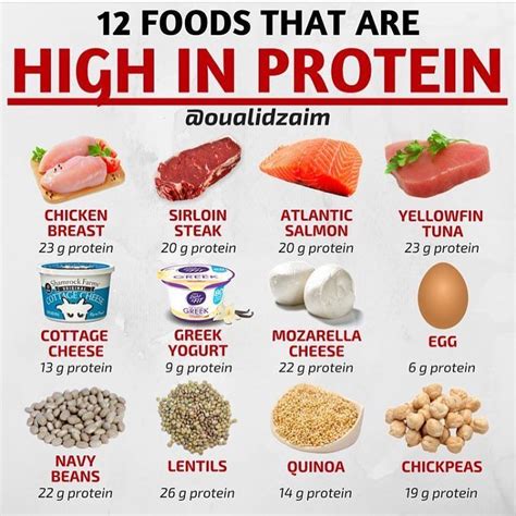 *12 FOODS THAT ARE HIGH IN PROTEIN* by @oualidzaim⠀ ⠀ I get often asked ...