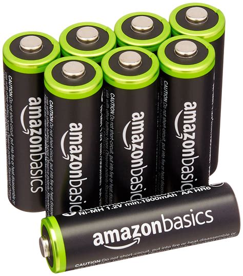 Amazon.com: AmazonBasics AA Rechargeable Batteries (8-Pack) Pre-charged - Packaging May Vary ...