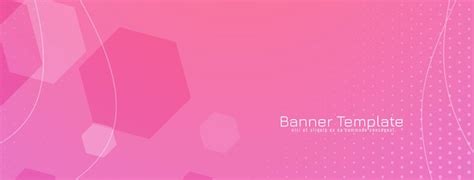 Free Vector | Pink color hexagonal shapes geometric banner design vector