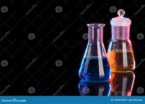 The Chemistry Lab Background. Various Glass Chemistry Lab Equipment Stock Image - Image of ...