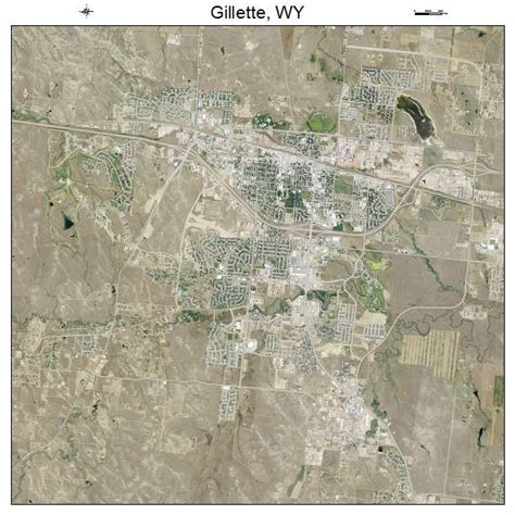 Aerial Photography Map of Gillette, WY Wyoming