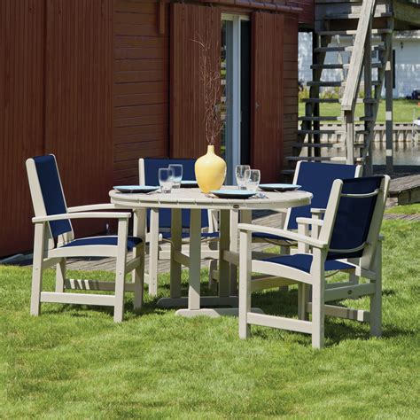 POLYWOOD Coastal 5 Pc Dining Set | Patio furniture dining set, Wood patio furniture, Patio ...