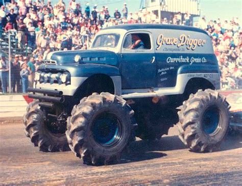 the original Grave Digger 1951 Ford F1 panel monster truck Mud Trucks, Lifted Trucks, Cool ...