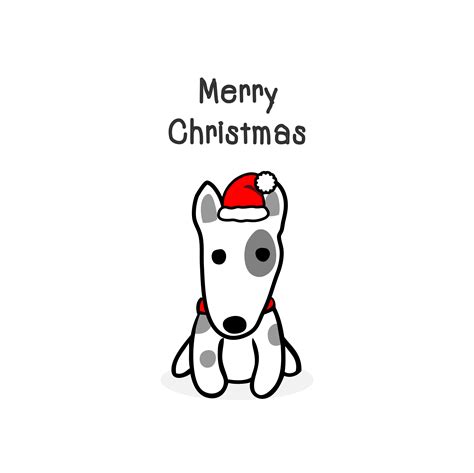 Merry Christmas dog Cartoon Dog. Vector illustration. 619112 Vector Art ...