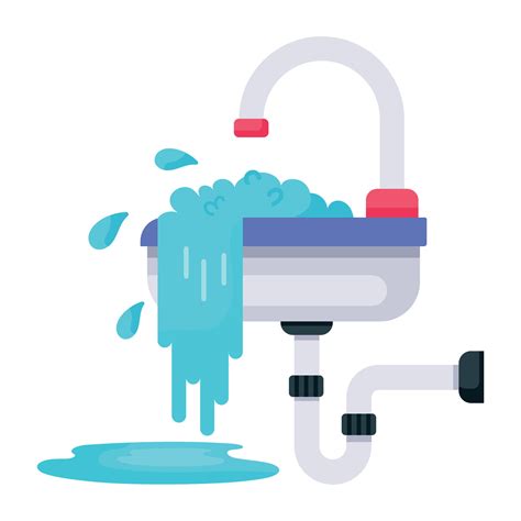 Trendy Sink Overflowing 28798732 Vector Art at Vecteezy