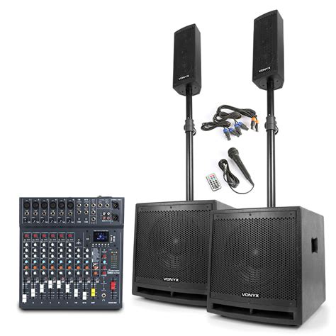 PA System for Small Church - VX1000BT Column Array & PA Mixer Package