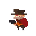 Cowboy Gunslinger | Pixel art characters, Pixel art design, Pixel art games