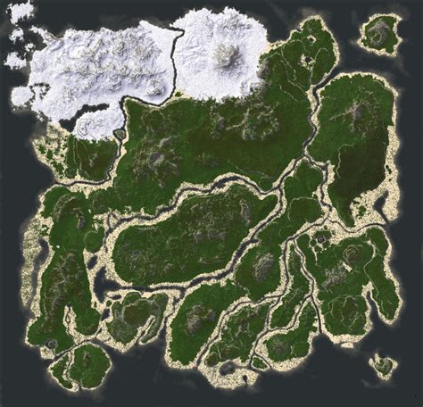 Map from the game ARK: Survival Evolved Minecraft Map