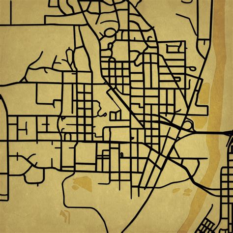 Purdue University Campus Map Art - City Prints