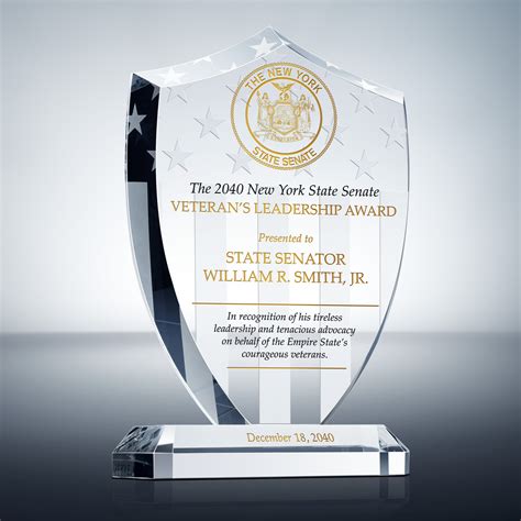 State Senator Recognition Plaque (#510-4) | Wording Ideas - DIY Awards