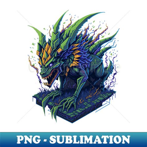 Futuristic fantasy art dragon - High-Resolution PNG Sublimat - Inspire Uplift