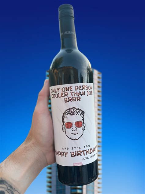 Happy birthday wine bottle labels – Artofit