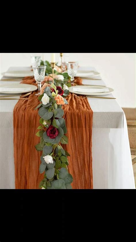 Wedding table runner 90cmx180/230/340/400cm [Video] | Fall wedding ...