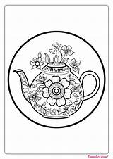 🫖 Free Printable Teapot Coloring Pages  Kumalart sketch template