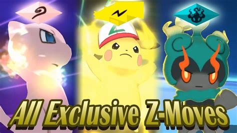 Pokemon Ultra Sun & Ultra Moon - All Sun & Moon Exclusive Z-Moves! (1080... | Pokemon, Z moves ...