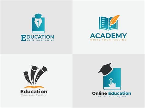 Education logo design set. iconic logo design for educational purpose 10913017 Vector Art at ...