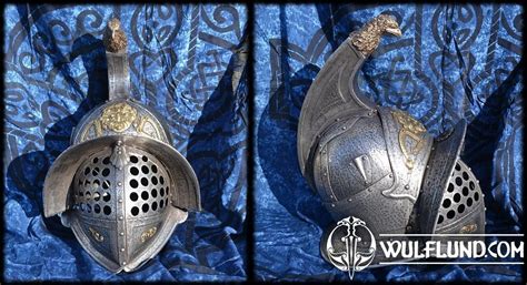 Gladiator Helmet, eagle and medusa Roman and Celtic Helmets Helmets, Armour Wulflund