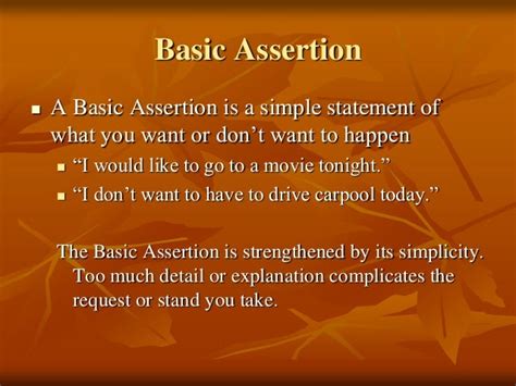 Basic assertive communication