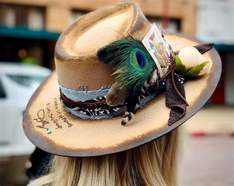 Custom Distressed Fedora Hat Cowboy Hat READ DESCRIPTION - Etsy