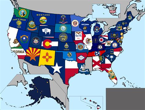 State Flag Map of the United States as of June 30th, 2020 : r/Maps