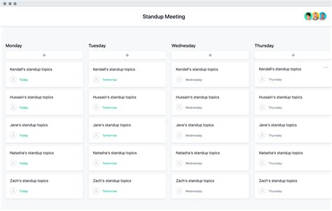 Daily Standup Meeting Minutes Template • Invitation Template Ideas