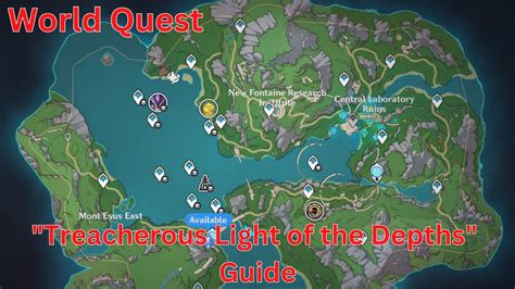 "Treacherous Light of the Depths" World Quest Guide【Genshin Impact 4.1】 - YouTube