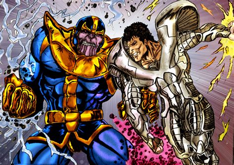 thanos vs beyonder color sobre lapiz by wanderlei78 on DeviantArt