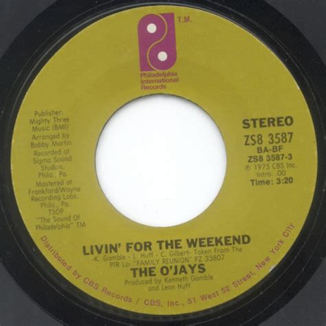 The O'Jays - Livin' For The Weekend / Stairway To Heaven (1975, Terre ...