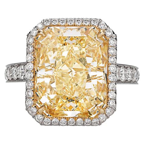 Fancy Yellow Diamond Ring 10.21 Carats For Sale at 1stdibs