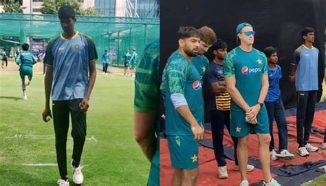 6'9' net bowler draws attention during Pakistan's training session in Hyderabad - International ...