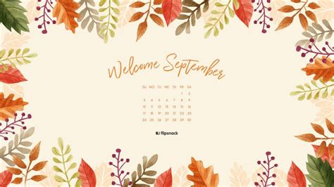 Your September 2017 calendar wallpaper is here. Get it! | Calendar wallpaper, Spring desktop ...
