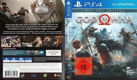 God of War PS4 Day One Edition Cover Deutsch German USK 18 german ps4 ...