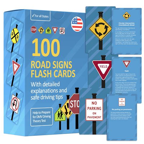 100 Most Popular Road Signs Flash Cards with Detailed Explanations and ...