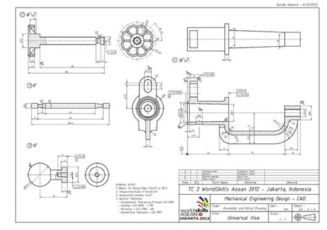 Gambar Teknik Mesin | Gambar teknik, Teknik mesin, Teknik